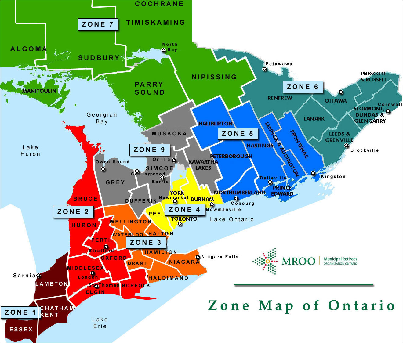 mroo zone map for southern and central ontario