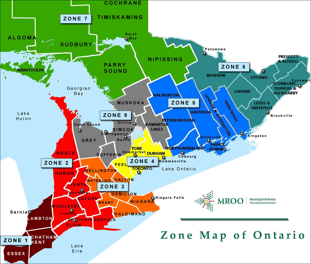 mroo zone map for southern and central ontario.